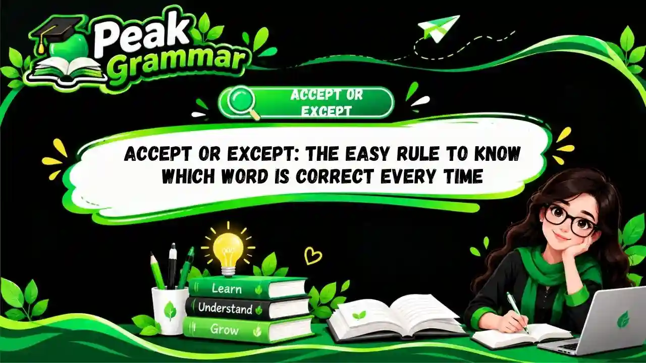 Accept or Except_ The Easy Rule to Know Which Word Is Correct Every Time