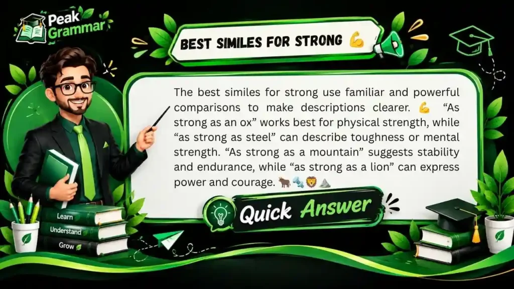 Best Similes for Strong 💪
