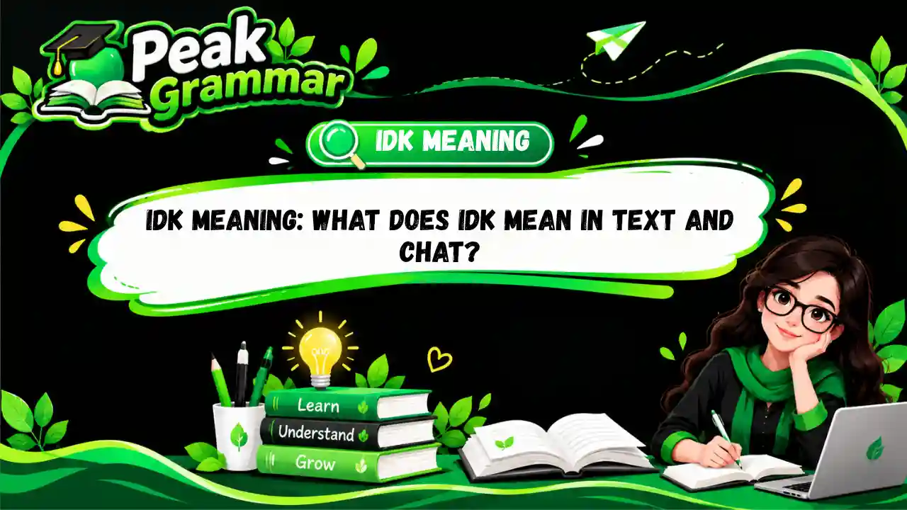 IDK Meaning_ What Does IDK Mean in Text and Chat
