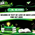 ML Meaning in Text My Love or Much Love Find Out Here
