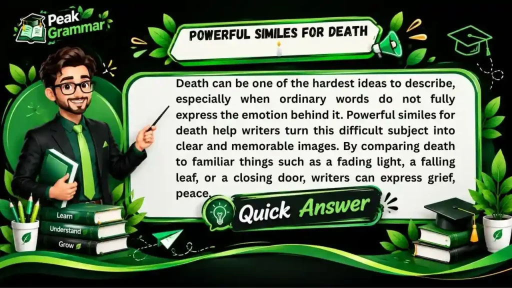 Powerful Similes for Death 🕯️