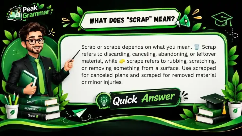 What Does “Scrap” Mean