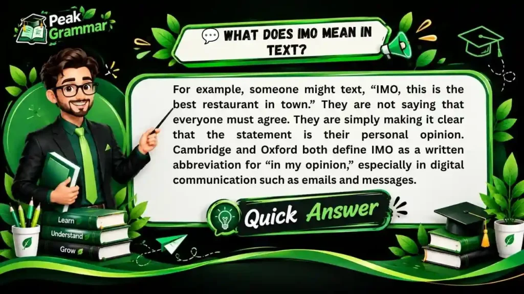 💬 What Does IMO Mean in Text