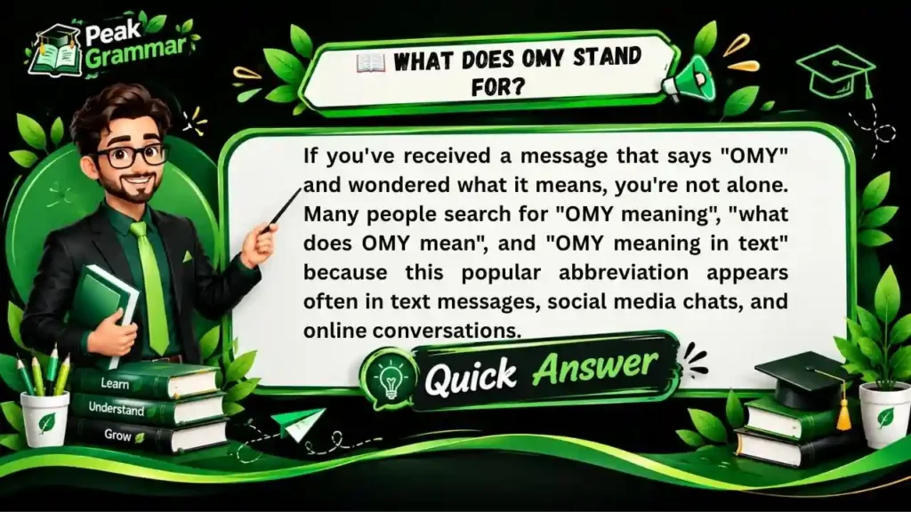 📖 What Does OMY Stand For