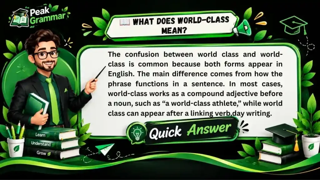 📖 What Does World-Class Mean