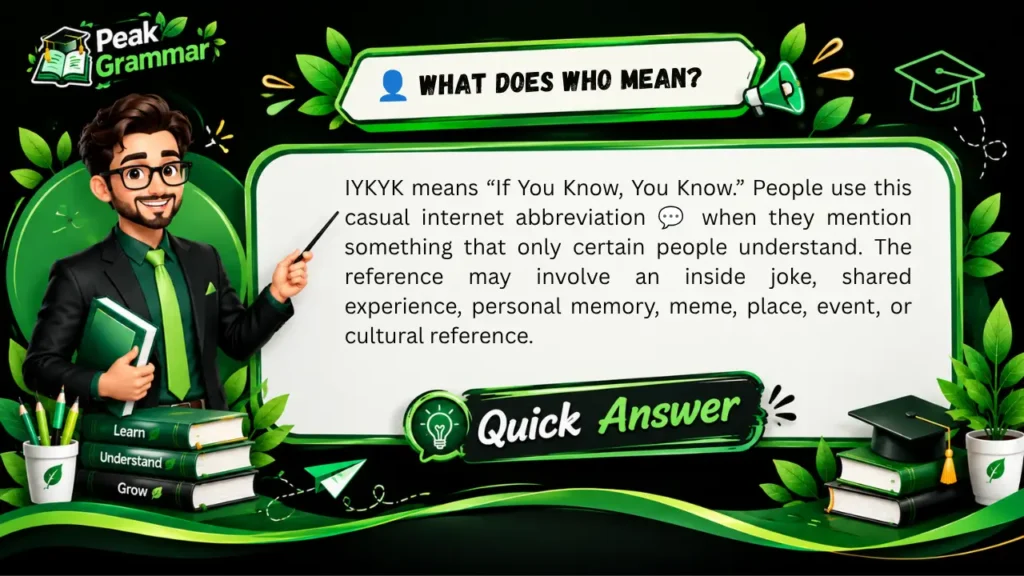 What Does IYKYK Mean